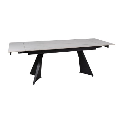 Стол обеденный SIGNAL LACONI белый/черный 160-220/90